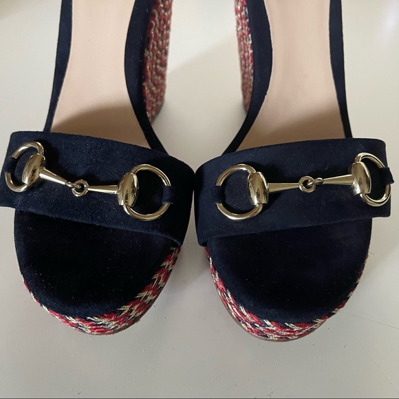 Gucci Limited Edition Horsebit Espadrille Wedges - Picture 3 of 15